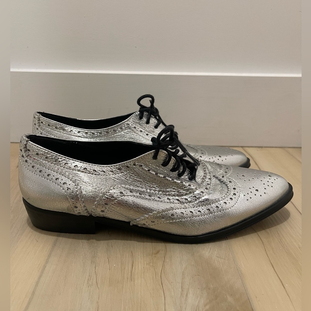 L'intervalle silver fashion shoes